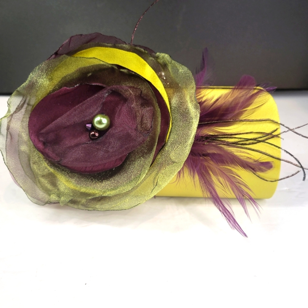 Bella Fiore Peacock Feather Clutch